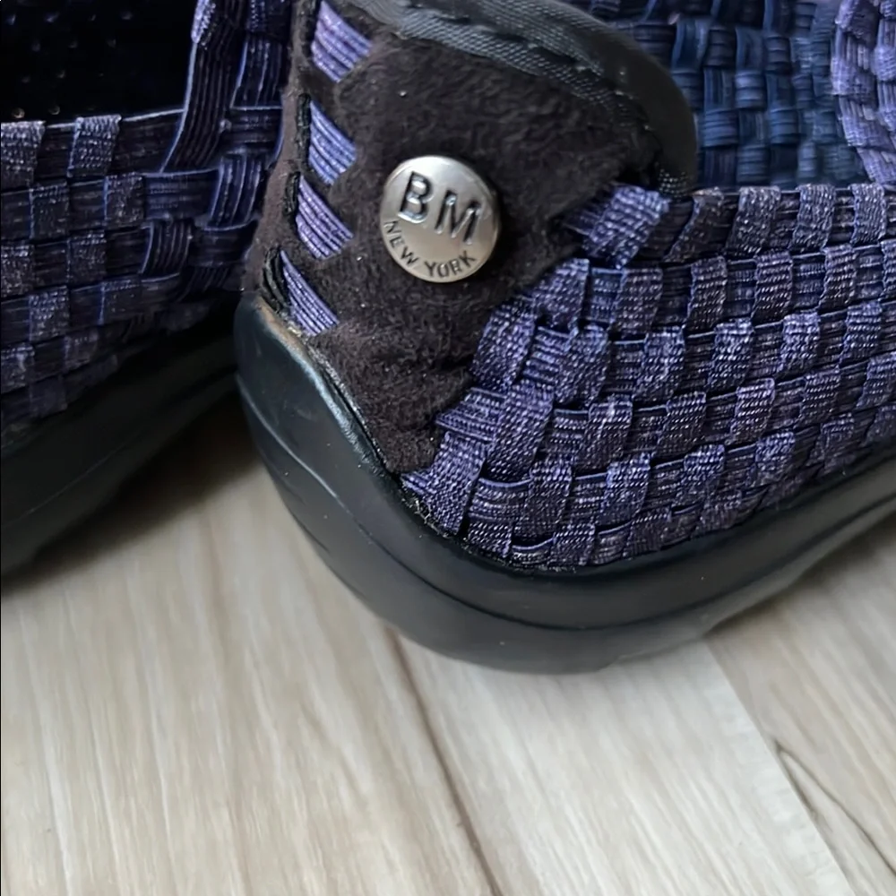 bernie mev. Dark Purple Woven Flats - Picture 4 of 7